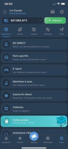 la gestion de compte 1xbet